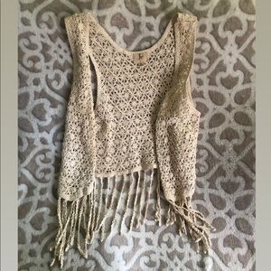 Woven open vest
